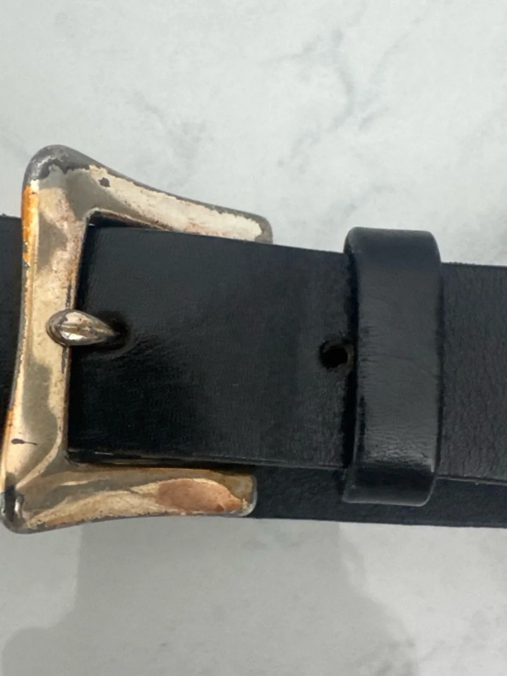 Express Black Belt with Gold Buckle